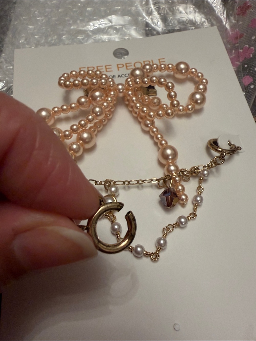 Free People Pink Pearl Bow & Mixed Charms Set - Picture 8 of 8